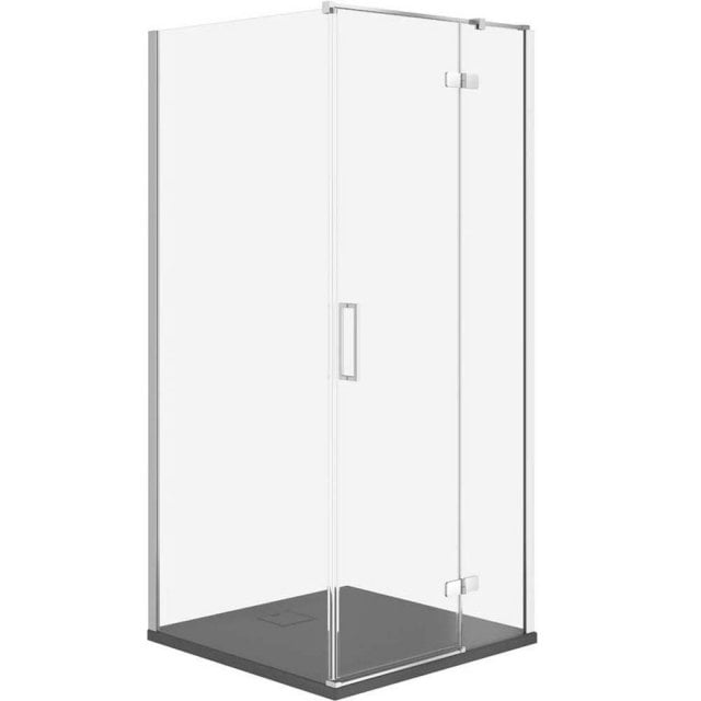 CERSANIT Kabina prysznicowa JOTA prawa chrom 90x90 z brodzikiem TAKO