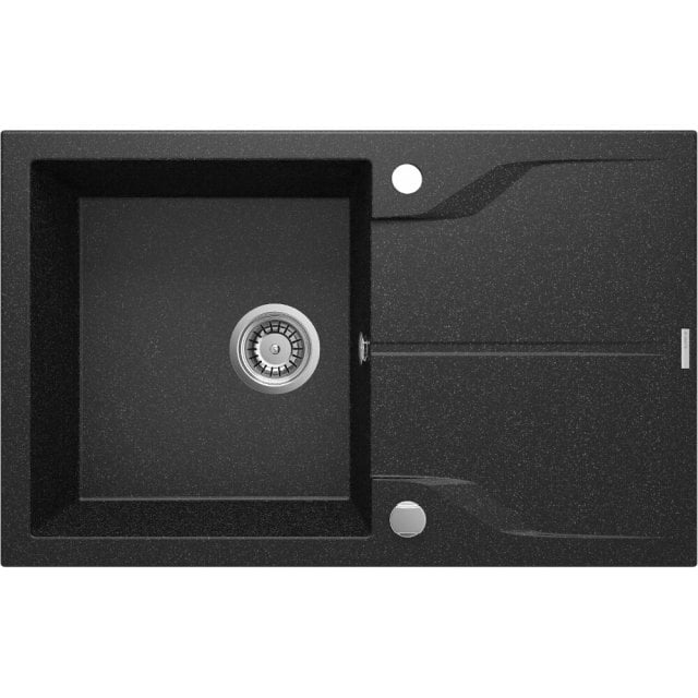DEANTE Zlewozmywak granitowy ANDANTE grafit 1-komorowy z ociekaczem 7