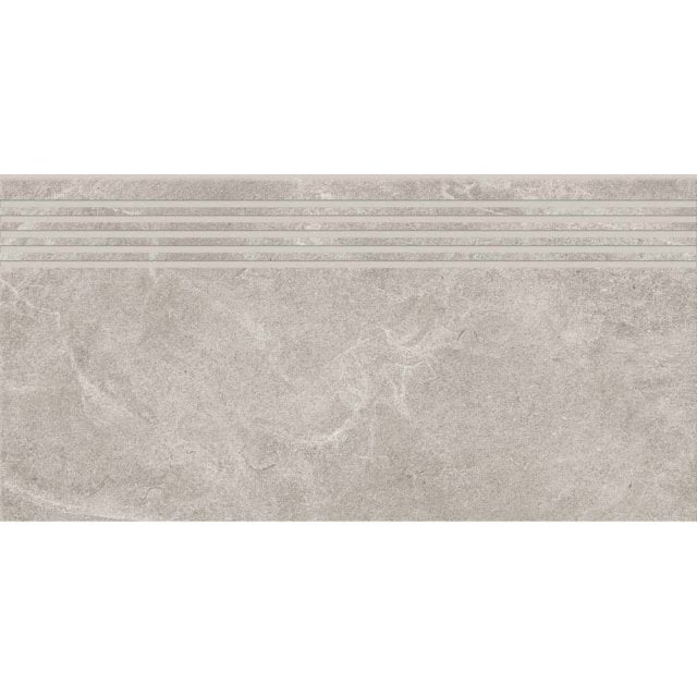 Gres szkliwiony stopnica MARENGO light grey mat 8mm 29,8x59,8 gat. I