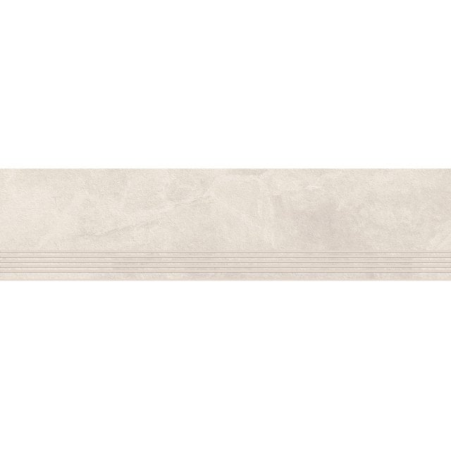 Gres szkliwiony stopnica QUEENS white mat 29,8x119,8 gat. I Cersanit