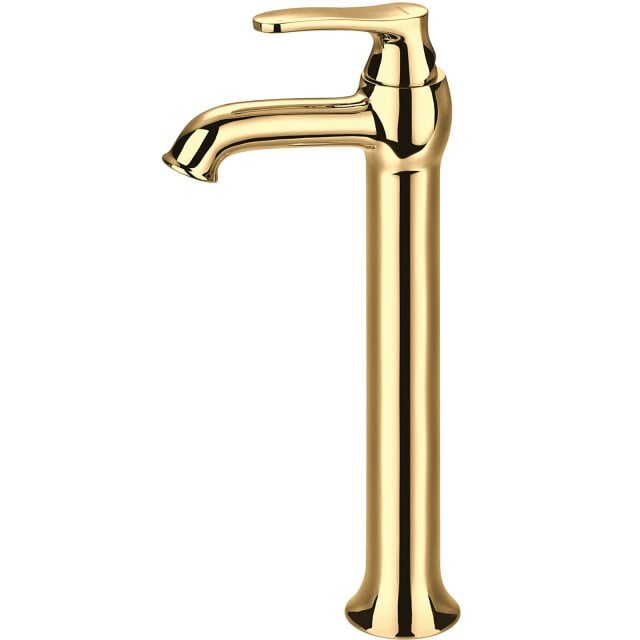 OMNIRES Bateria umywalkowa stojąca ART DECO wysoka złoty połysk AD511