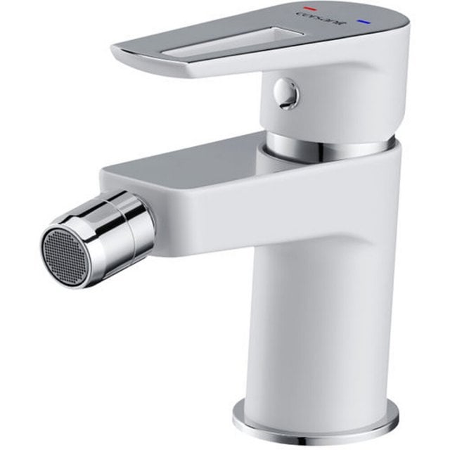 CERSANIT Bateria bidetowa stojąca MILLE biała z metalowym korkiem S95