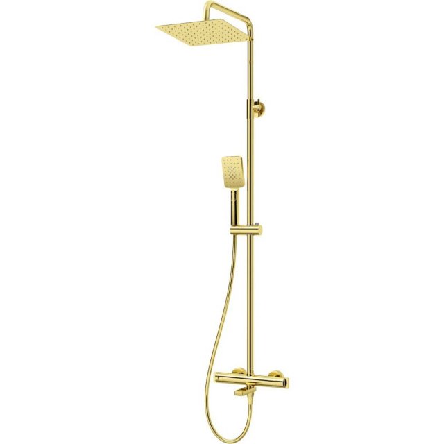 DEANTE Deszczownica THERM gold z baterią wannową termostatyczną NAC_Z