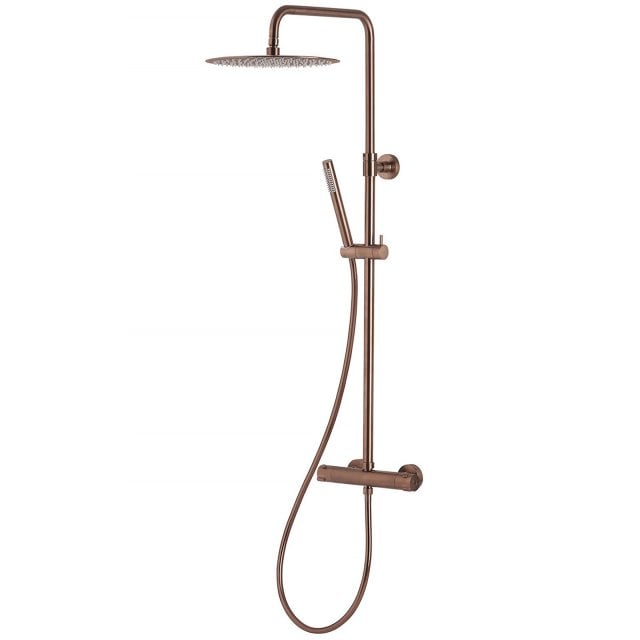 KFA Zestaw prysznicowy MOZA z baterią termostatyczną różowy złoty szc