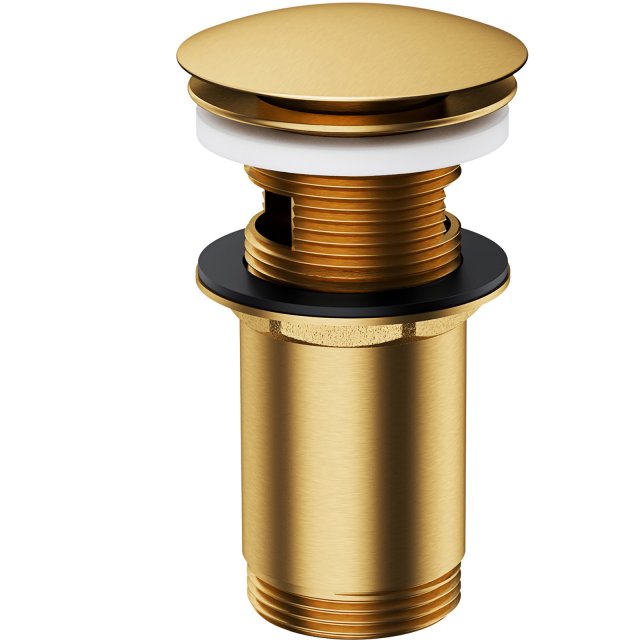 OMNIRES Korek KLIK-KLAK do umywalki z przelewem złoto szczotkowane A7