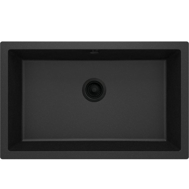 DEANTE Zlewozmywak granitowy CORDA grafit metalik 1-komorowy podwiesz
