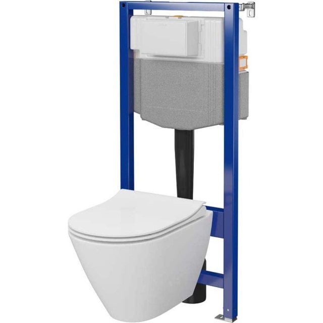 CERSANIT Zestaw podtynkowy AQUA PLUS mechaniczny z miską CITY i deską