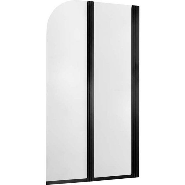 KFA Parawan nawannowy MODERN 82x140 cm 2-elementowy czarny szkło tran