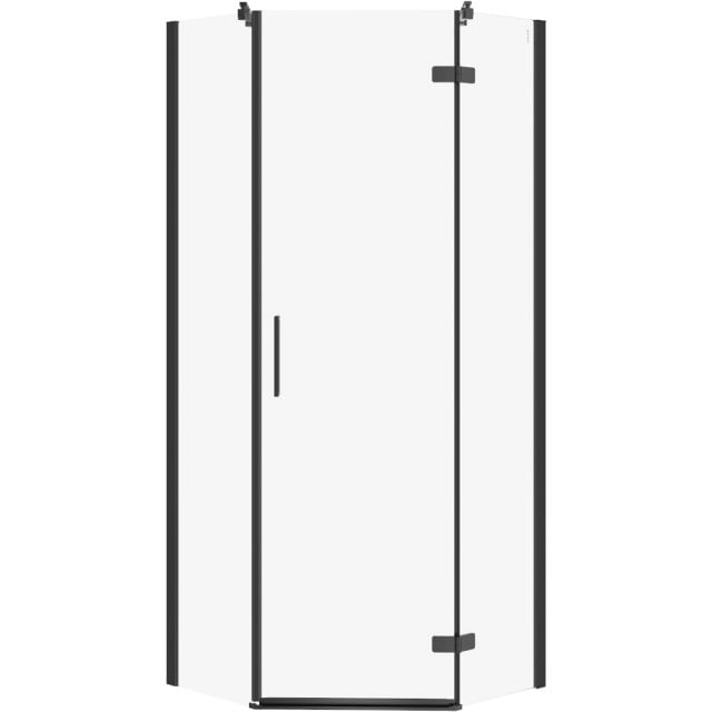 CERSANIT Kabina prysznicowa pięciokątna JOTA prawa czarna 80x80x195 s