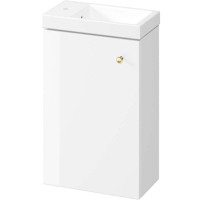 CERSANIT Szafka z umywalką MALTA 40 biała DSM, uchwyt złoty S4002-003