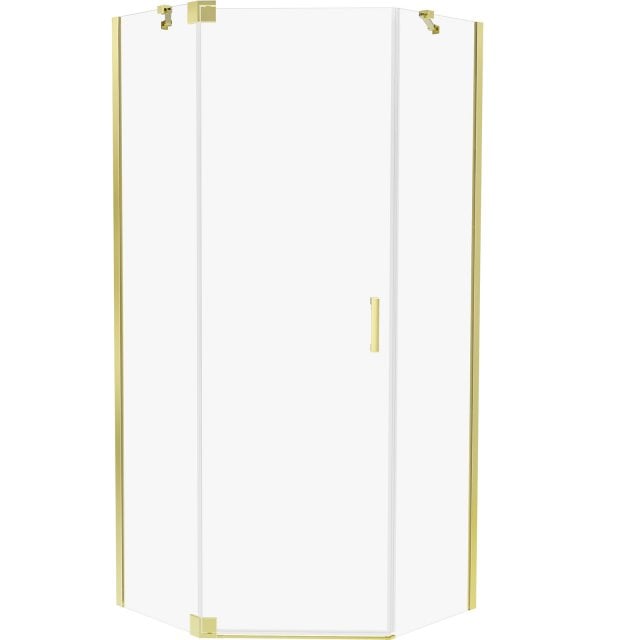 Kabina prysznicowa pięciokątna ALLURIA 1D GOLD SHINE 90x90x200 TER-02