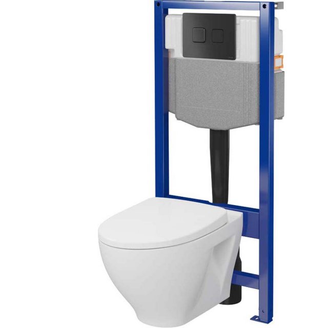 CERSANIT Zestaw podtynkowy SYSTEM 50 pneumatyczny, miska NIKO, deska,