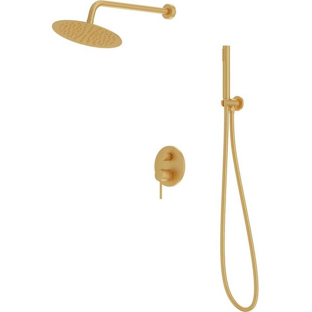 LAVITA Zestaw prysznicowy podtynkowy ORION z deszczownicą złoto szczo