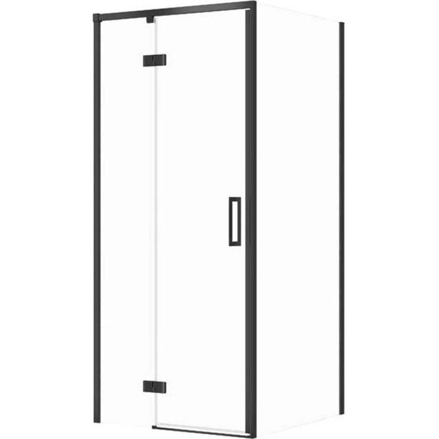 CERSANIT Kabina prysznicowa kwadratowa LARGA lewa 80x80x195 cm czarna