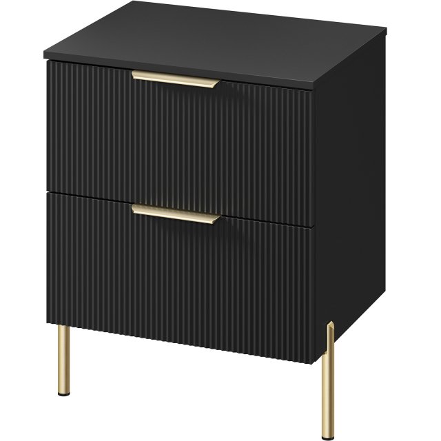 CERSANIT Szafka podumywalkowa NAVADO 60 z blatem czarny mat S1044-020