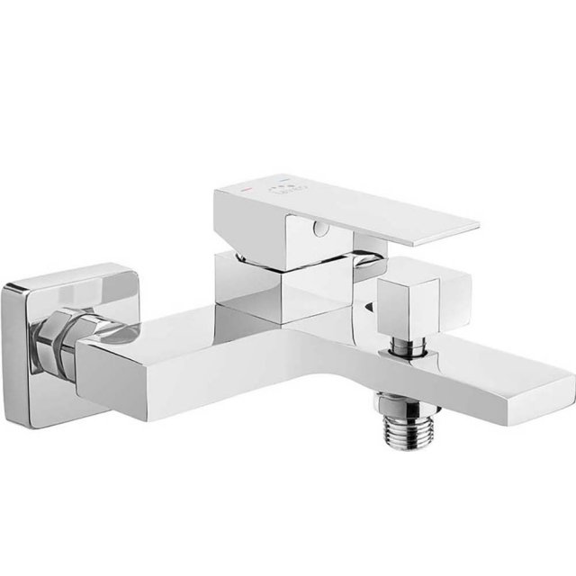 LAVEO Bateria wannowa ścienna KVADRATO chrom BLQ_010D