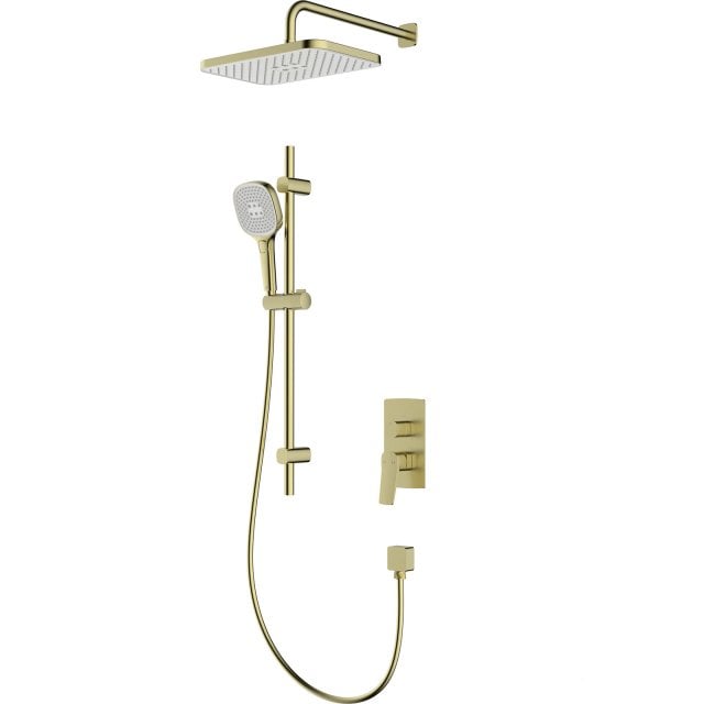 KFA Zestaw prysznicowy MALAGA podtynkowy z drążkiem przesuwnym jasny