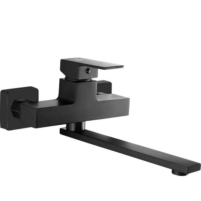 LAVEO Bateria kuchenna ścienna KVADRATO czarna BLQ_780D