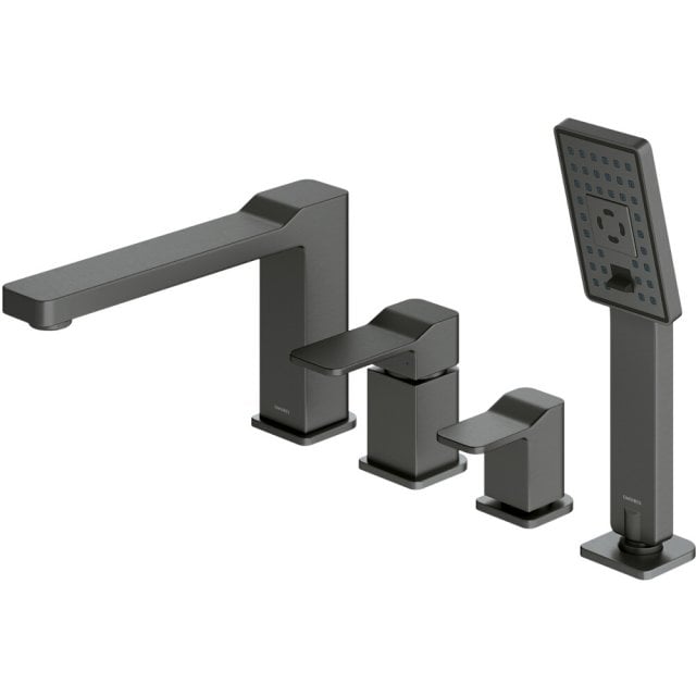 OMNIRES Bateria nawannowa SLIDE 4-otworowa grafit szczotkowany SL7732