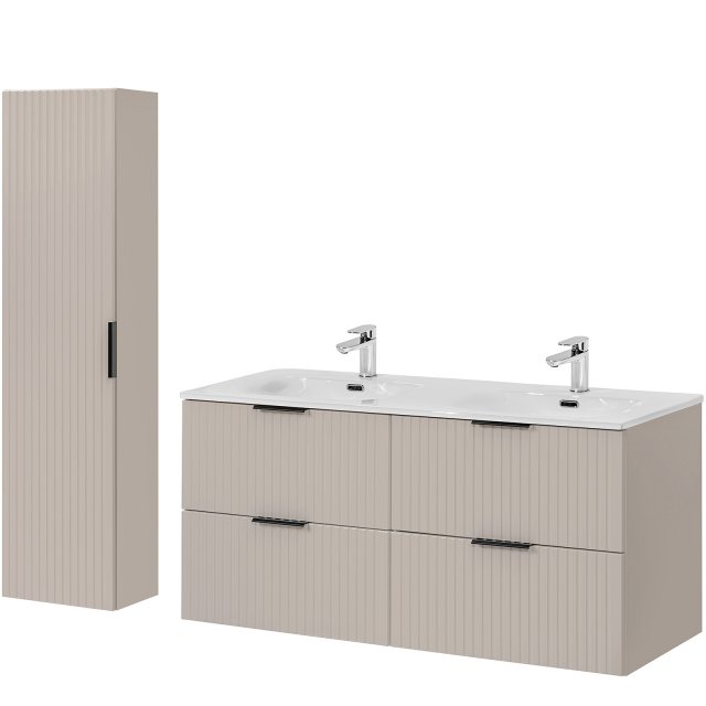 COMAD Zestaw mebli ADEL CASHMERE 2 szafki, umywalka meblowa SKY podwó