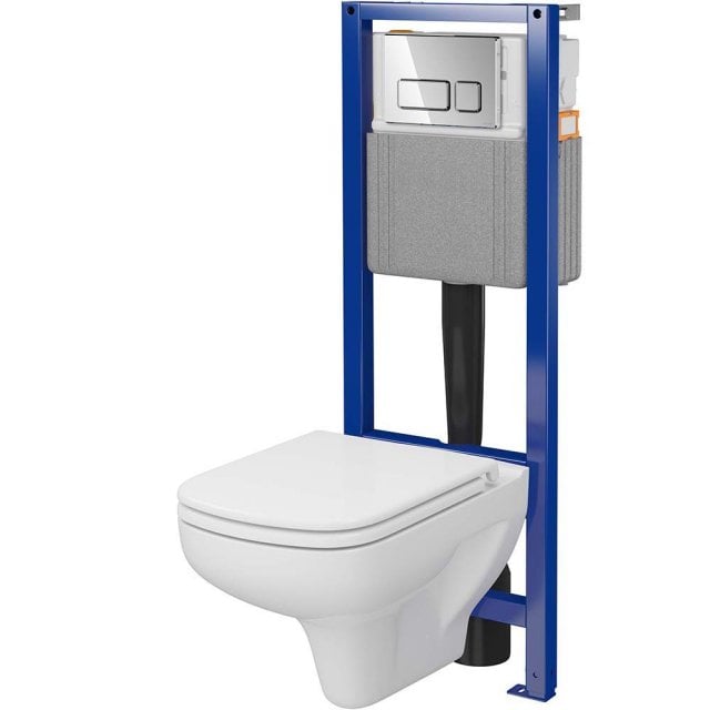 CERSANIT Zestaw podtynkowy SYSTEM 40 mech, miska COLOUR z deską, przy