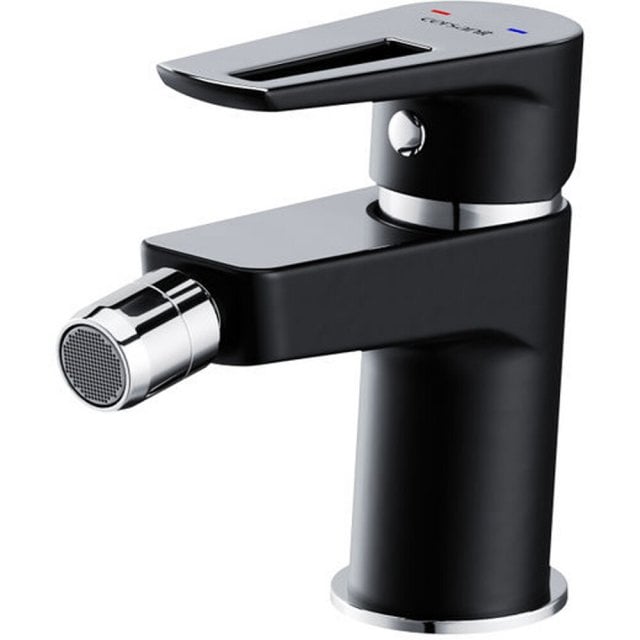 CERSANIT Bateria bidetowa stojąca MILLE czarna z metalowym korkiem S9