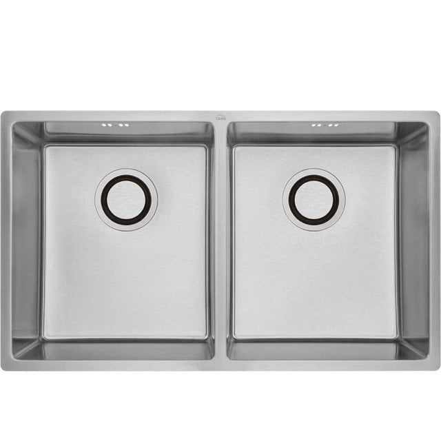 LAVEO Zlewozmywak stalowy ROSS 74x44 cm 2-komorowy inox szczotkowany