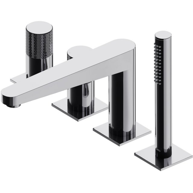 OMNIRES Bateria nawannowa CONTOUR 4-otworowa chrom połysk CT8032CR