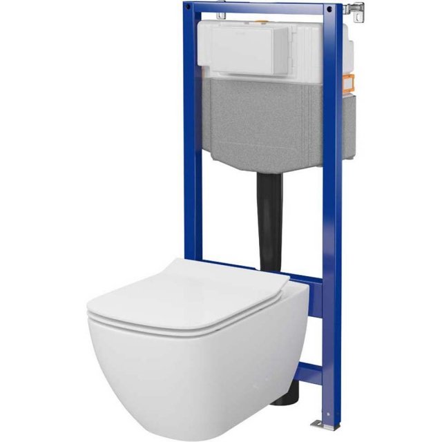 CERSANIT Zestaw podtynkowy AQUA PLUS mechaniczny z miską VIRGO i desk