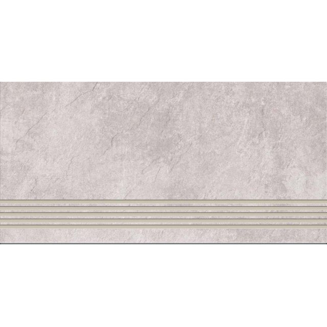 Gres szkliwiony stopnica MORENCI light grey structure mat 29,8x59,8 g