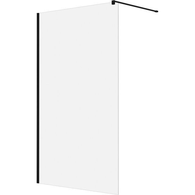 NEW TRENDY Kabina VELIO BLACK walk-in 140x200 szkło czyste 8mm z powł