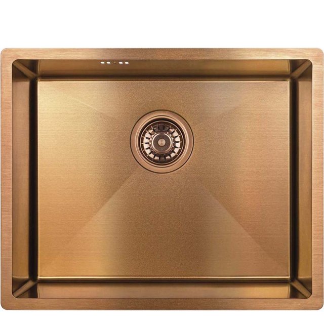 LAVEO Zlewozmywak stalowy MARMARA 54x44 cm 1-komorowy miedziany SAM_8