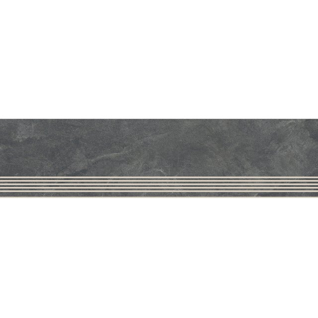 Gres szkliwiony stopnica QUEENS graphite mat 29,8x119,8 gat. I Cersan