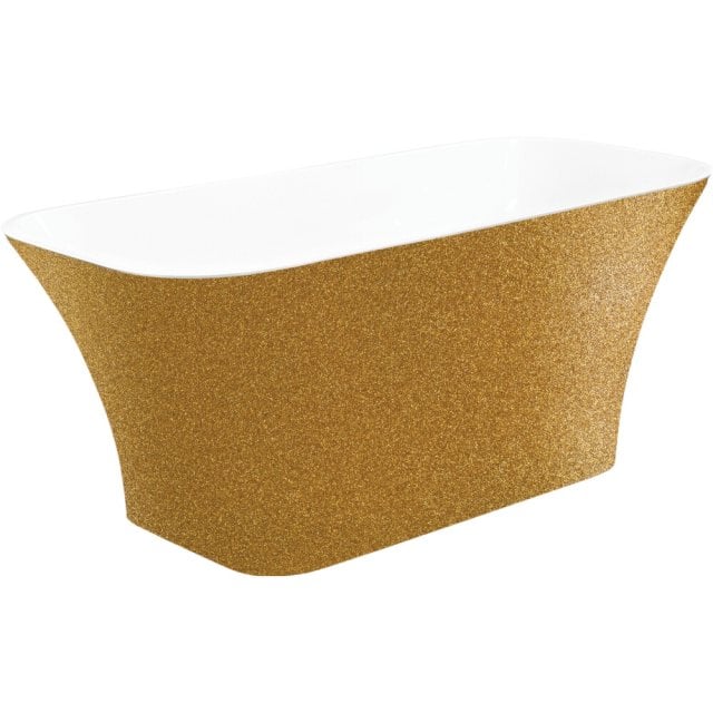 BESCO Wanna wolnostojąca ASSOS S-LINE GLAM 160x70 cm złota klik-klak