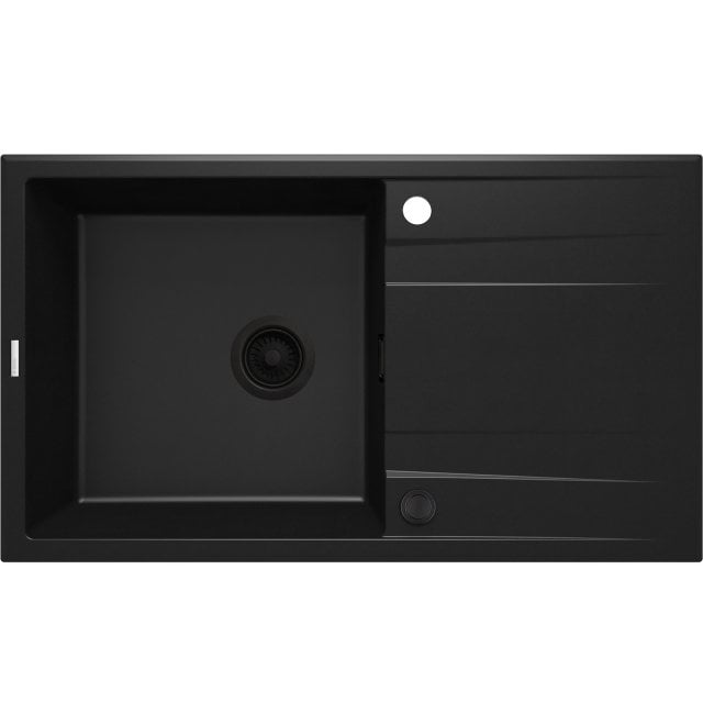 DEANTE Zlewozmywak granitowy ERIDAN nero 1-komorowy z ociekaczem ZQE_