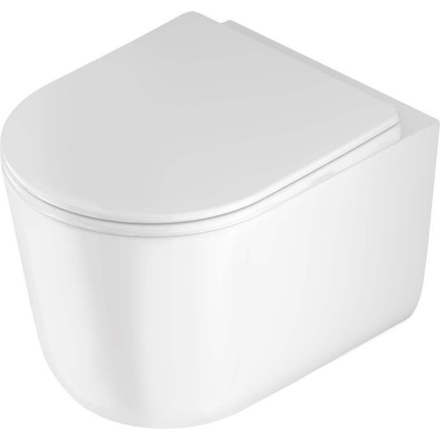 DEANTE Miska WC podwieszana NAVADO bezkołnierzowa wirowa z deską woln