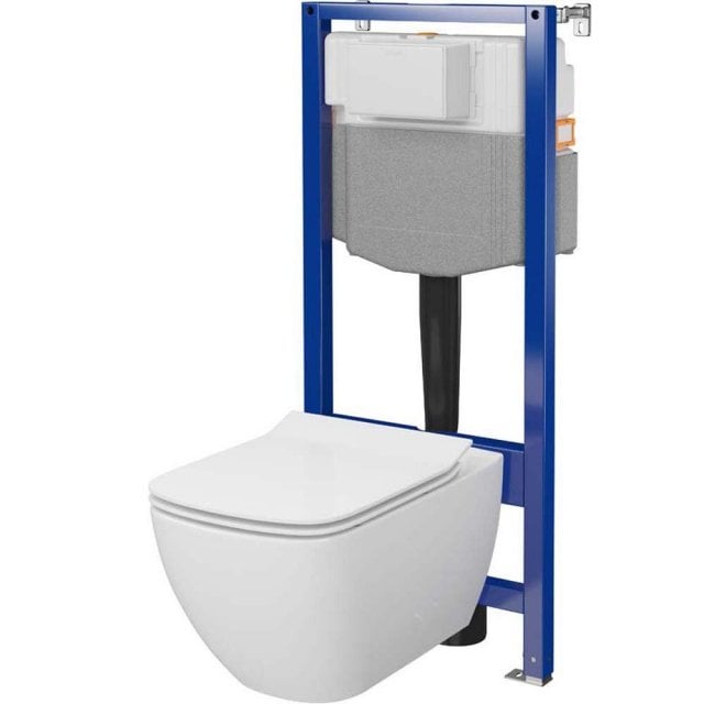 CERSANIT Zestaw podtynkowy AQUA PLUS pneumatyczny z miską VIRGO i des