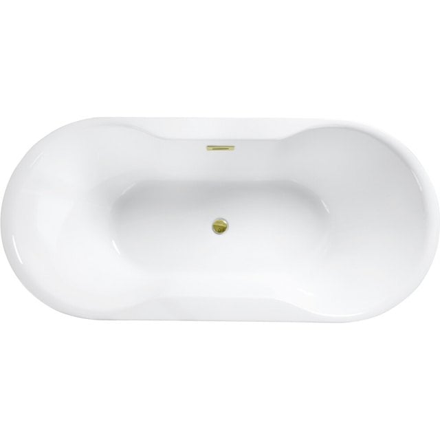 BESCO Wanna wolnostojąca NAVIA 140x75 cm maskownica syfonu z przelewe