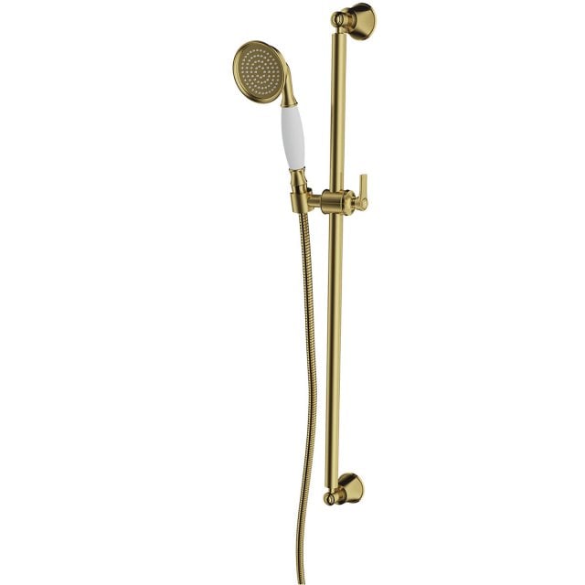 OMNIRES Zestaw prysznicowy ARMANCE z drążkiem mosiądz szczotkowany AR