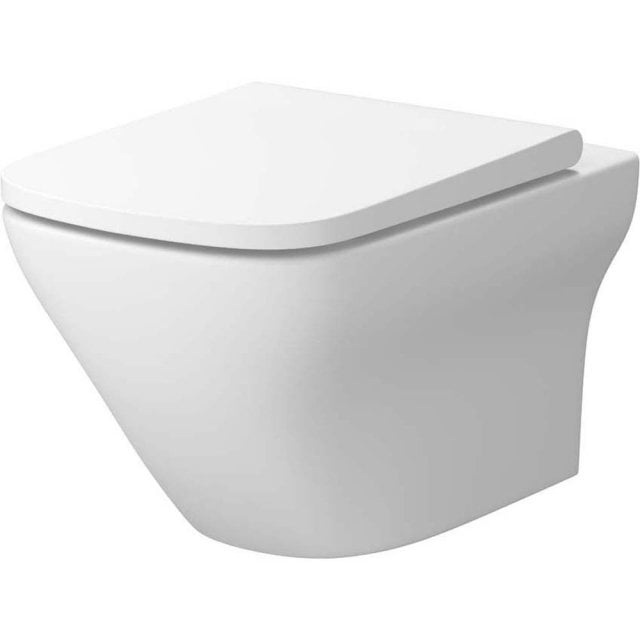 CERSANIT Zestaw miska podwieszana LARGA SQUARE, deska Slim biały S701