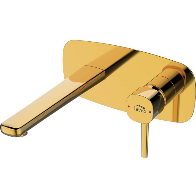 LAVEO Bateria umywalkowa podtynkowa POLA z korkiem klik-klak złota BA
