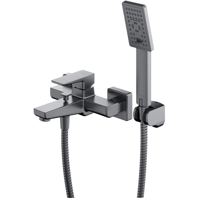 OMNIRES Bateria wannowa PARMA ścienna z zestawem prysznicowym nikiel