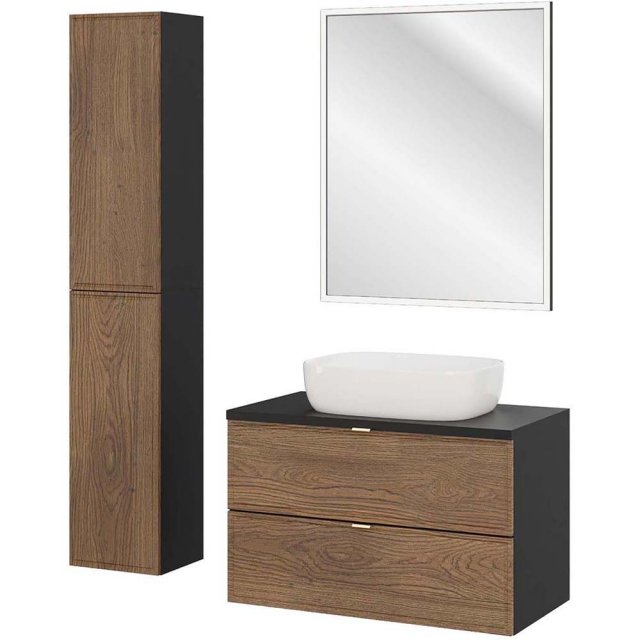 COMAD Zestaw mebli TALIA CASELLA szafka, blat 80 cm, umywalka SMILE,