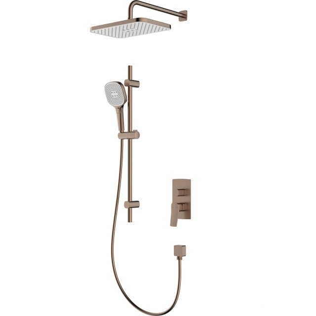 KFA Zestaw prysznicowy MALAGA podtynkowy z drążkiem przesuwnym różowy