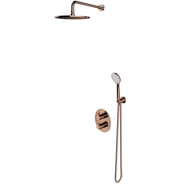 OMNIRES Termostatyczny system prysznicowy Y podtynkowy miedź połysk S