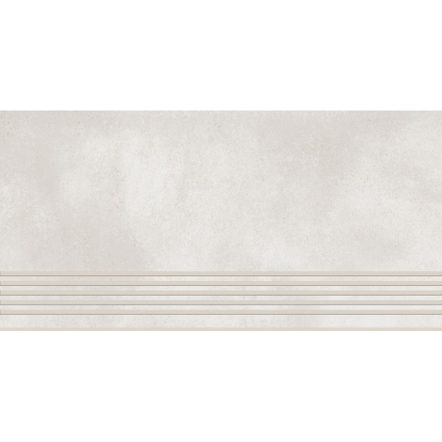 Gres szkliwiony stopnica STREET ART white mat 29,8x59,8 gat. I