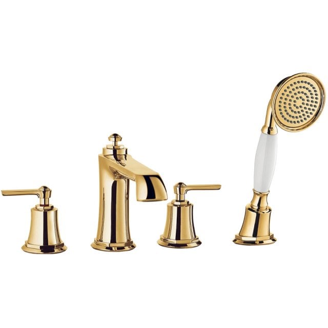 OMNIRES Bateria nawannowa ARMANCE 4-otworowa złota połysk AM5232GL