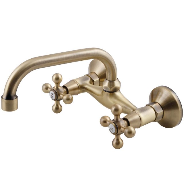 KUCHINOX Bateria umywalkowa ścienna STILO mosiądz antyczny BKI_550D