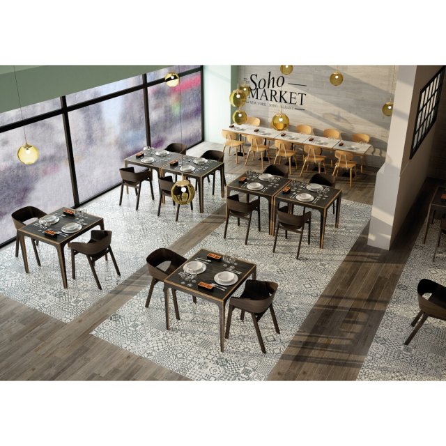 Gres szkliwiony hiszpański Gayafores HERITAGE BLACK mat 33,15x33,15 g