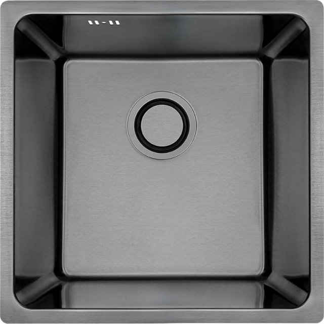 LAVEO Zlewozmywak stalowy ADEN 44x44 cm 1-komorowy grafitowy SLA_510P